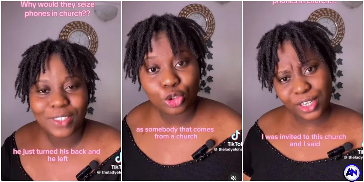 How I tackled an usher who wanted to seize my phone in church – Lady recounts