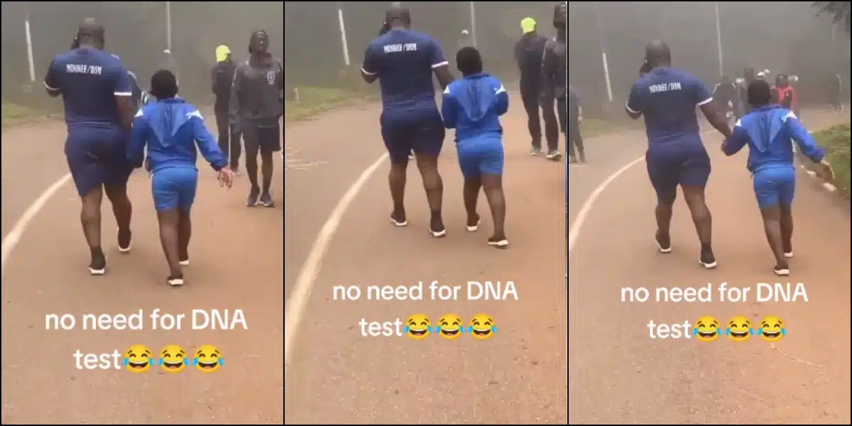 “No DNA test needed” – Father and daughter’s similar manner of walking trends online