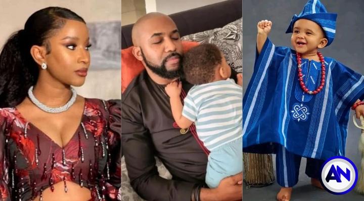 Banky W And Adesua Finally Reveals The Face Of Their One Year Old Son With Cute Photos (See Photos)